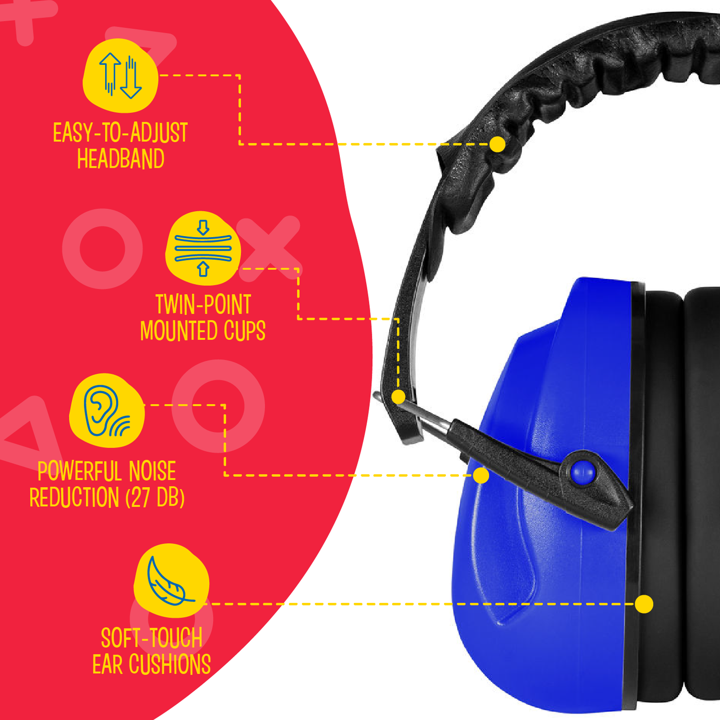 Casque antibruit pour enfants - Bleu Foncé