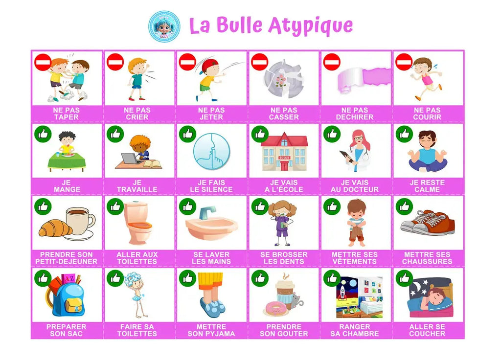 Pictogram Ochtend Routine 24 pictogrammes routines objectifs - Outils Visuels d'Autonomie – La ...