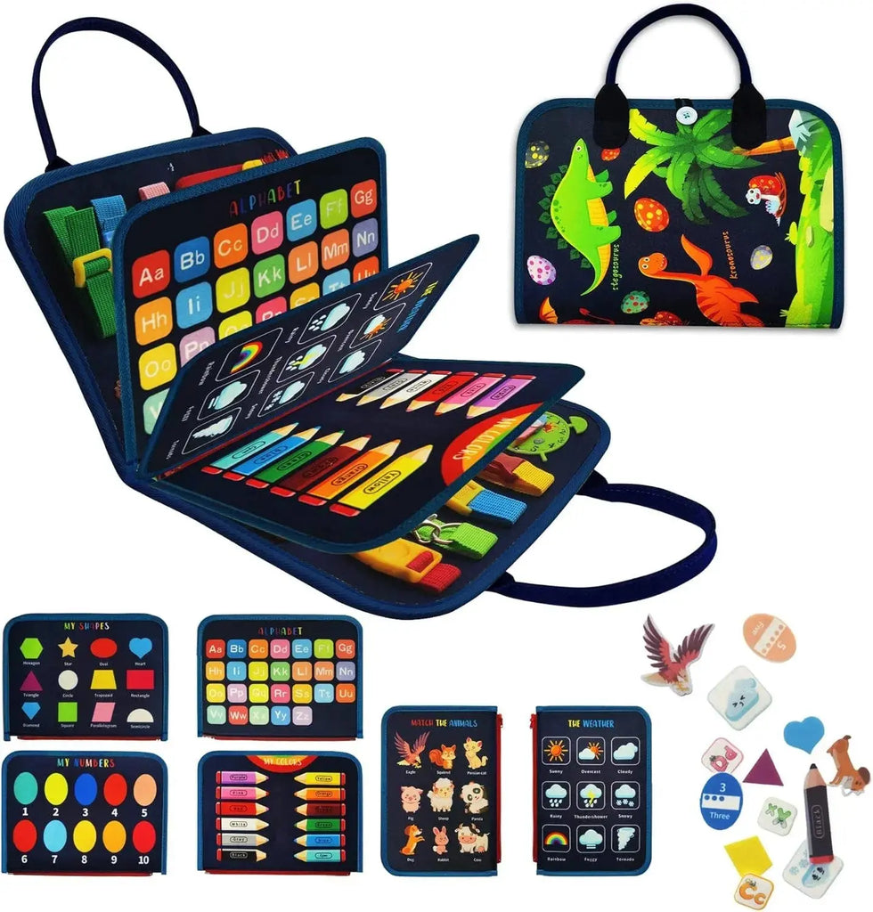 Carnet éducatif en feutre pour enfants, mode Montessori sensoriel (paquet de 10): 1 ensemble (styles à mélanger et assortir) VIGOR