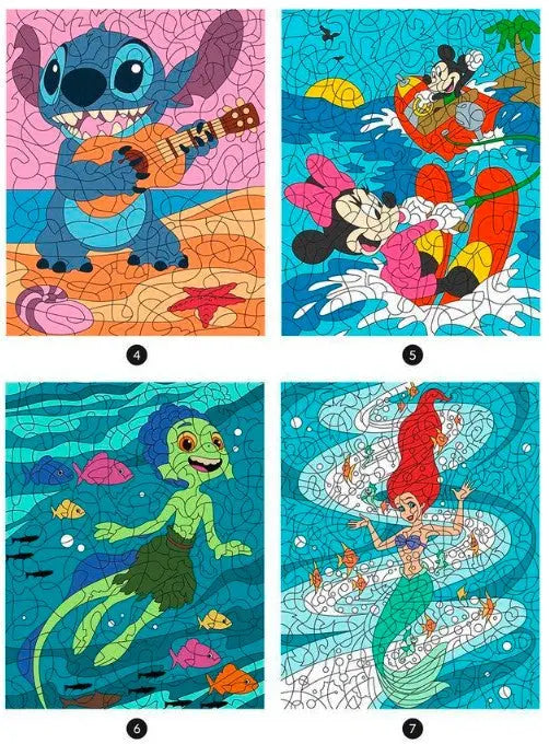 Coloriage Disney - Coloriages mystères la mer La bulle atypique