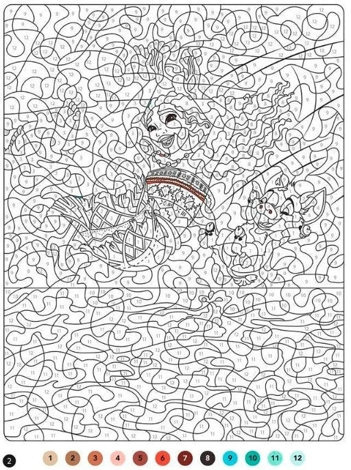 Coloriage Disney - Coloriages mystères la mer La bulle atypique