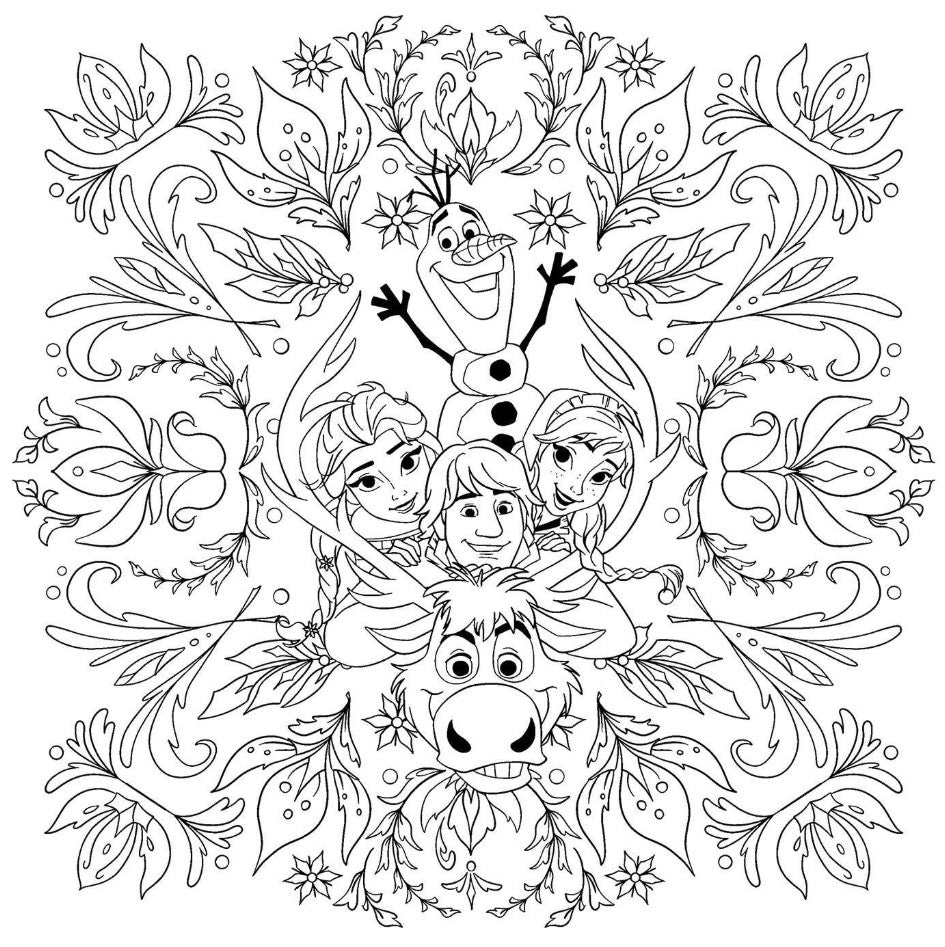 Coloriage Disney - Mandalas Fleurs La bulle atypique