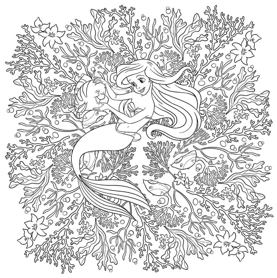 Coloriage Disney - Mandalas Fleurs La bulle atypique