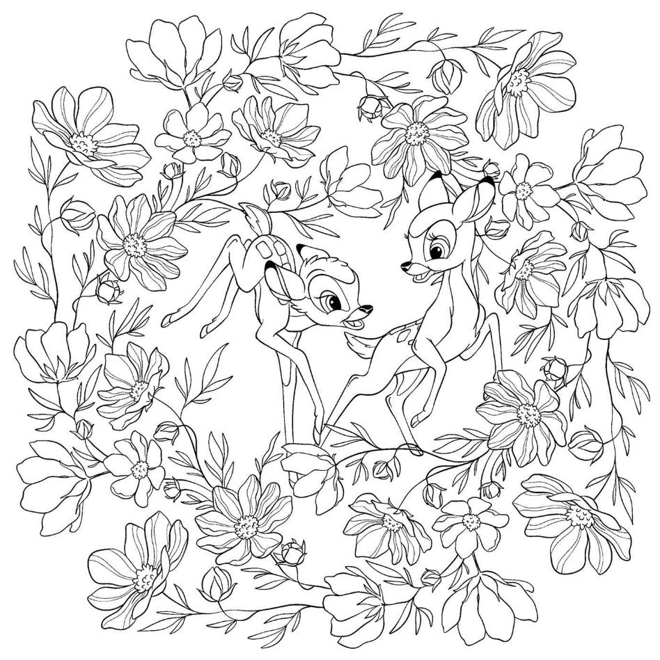 Coloriage Disney - Mandalas Fleurs La bulle atypique