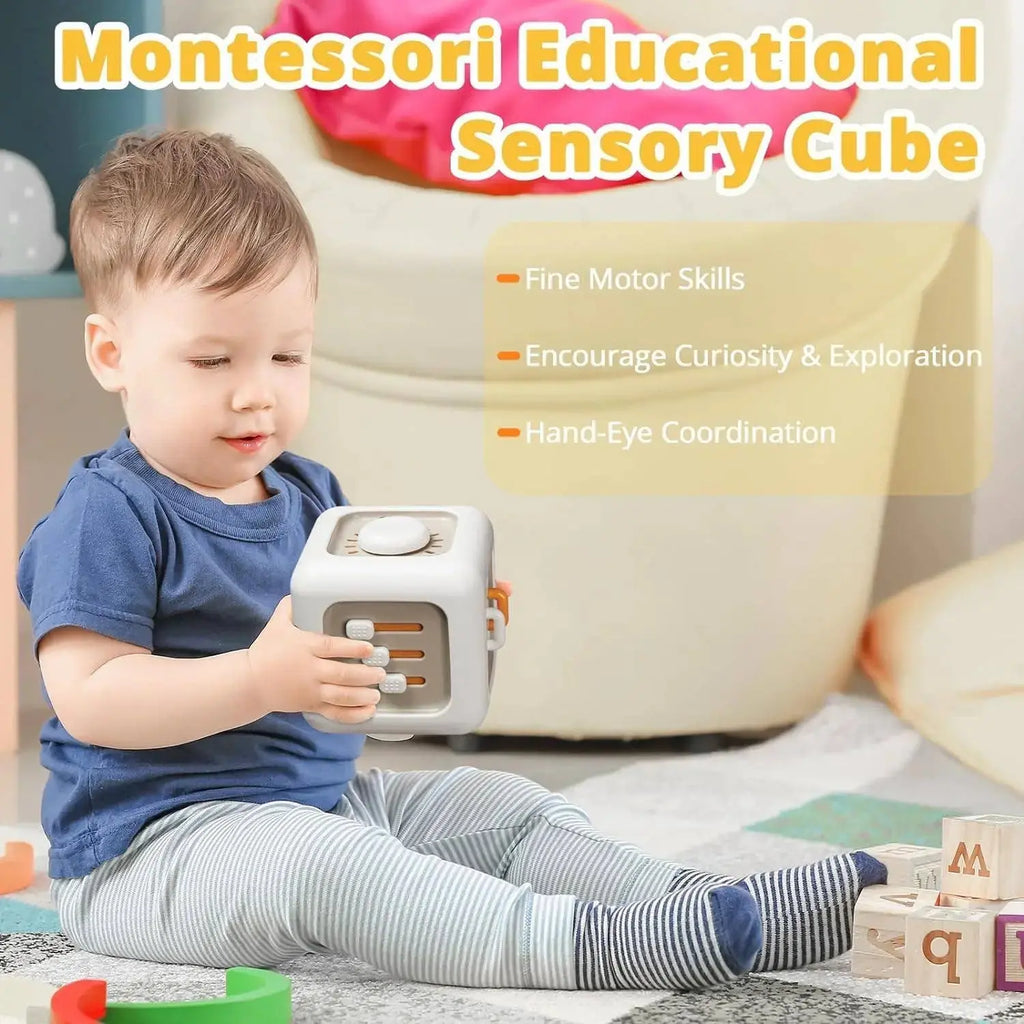Cube d'activité occupé pour l'apprentissage des compétences motrices fines Montessori: 1 Paquet VIGOR