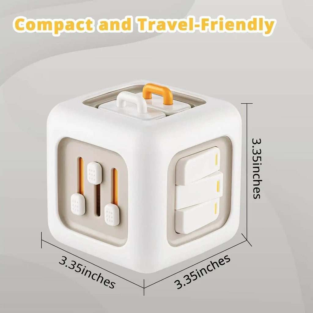 Cube d'activité occupé pour l'apprentissage des compétences motrices fines Montessori: 1 Paquet VIGOR