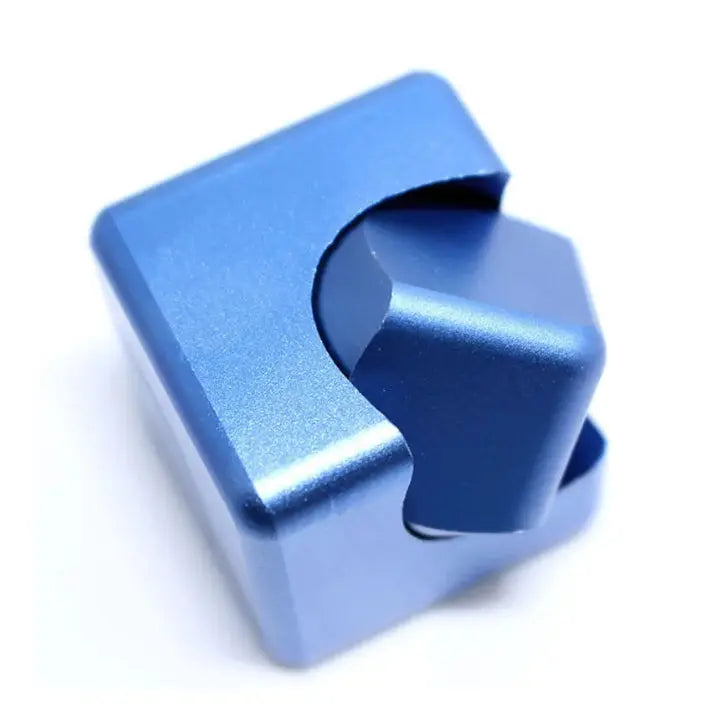 Cube rotatif acier bleu La bulle atypique