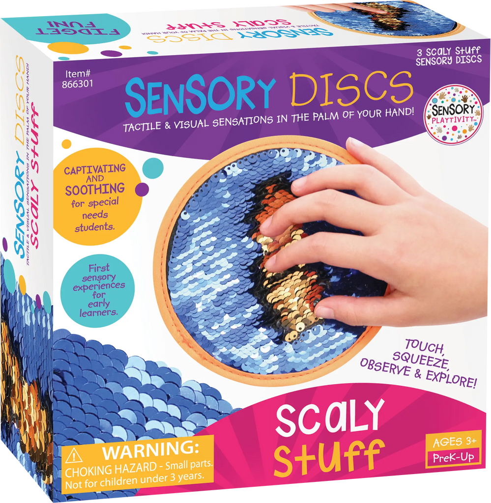 Disques sensoriels Ecailles Sensory Playtivity - lot de 3 Teacher Created Resources
