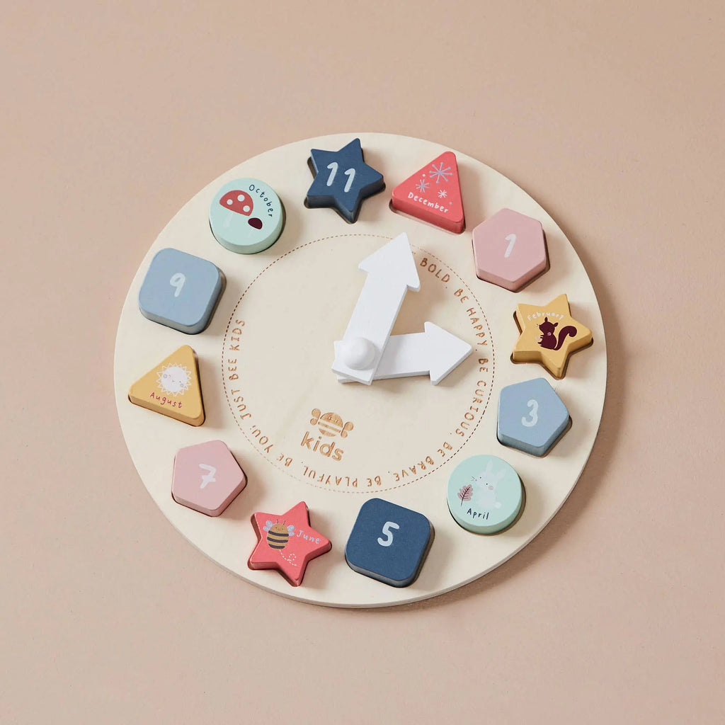 Horloge Montessori puzzle en bois Just Bee pour enfants Just Bee Kids