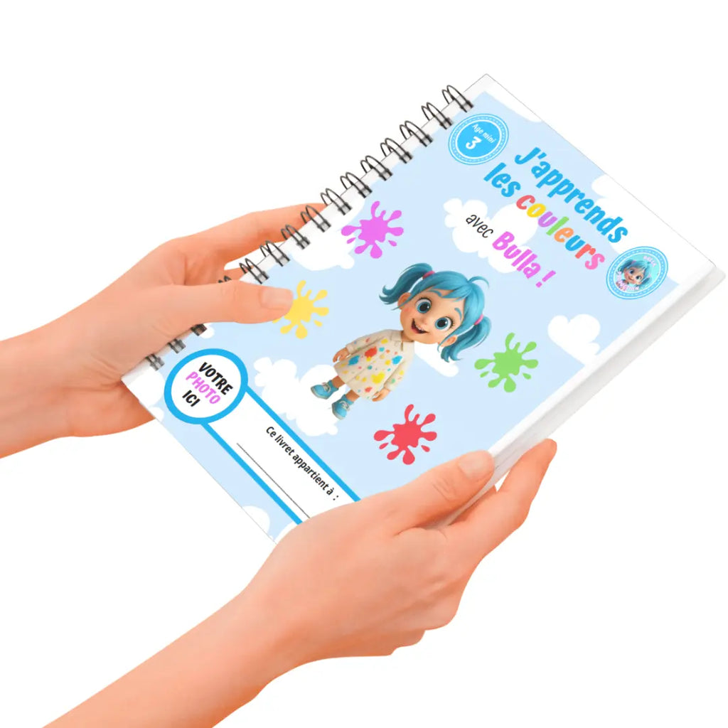 J'apprend les couleurs avec Bulla - livret personnalisé plastifié 8 pages A4 La bulle atypique