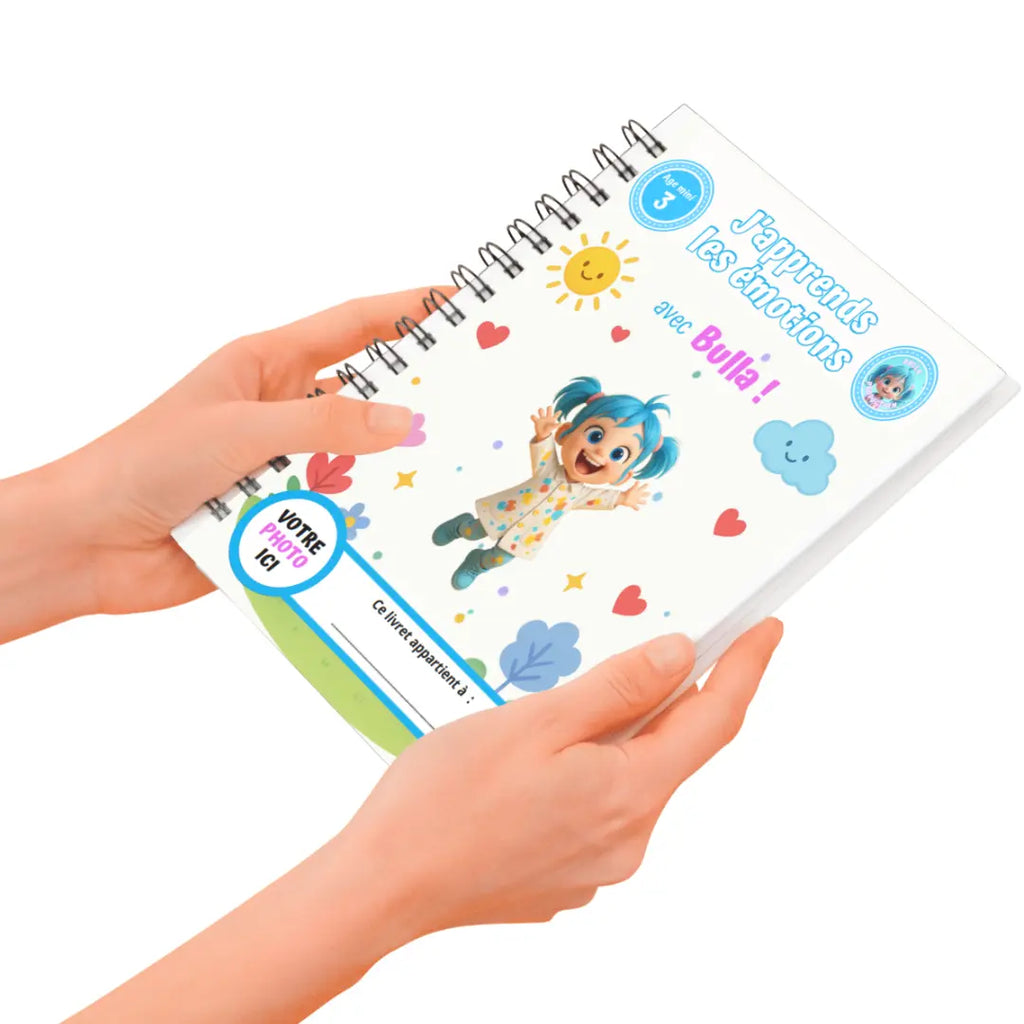 J'apprend les émotions avec Bulla - livret personnalisé plastifié 9 pages A4 La bulle atypique
