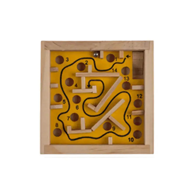 Labyrinthe en bois parcours jaune - Jeu de concentration Out of the blue KG