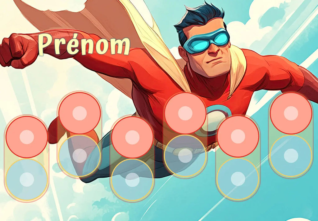 Kit routine personnalisé thème superheros - 48 pictogrammes - Kit complet personnalisé La bulle atypique