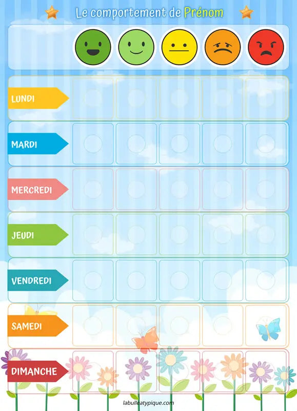 Kit semaine du comportement - 35 pictogrammes - Kit complet personnalisé La bulle atypique