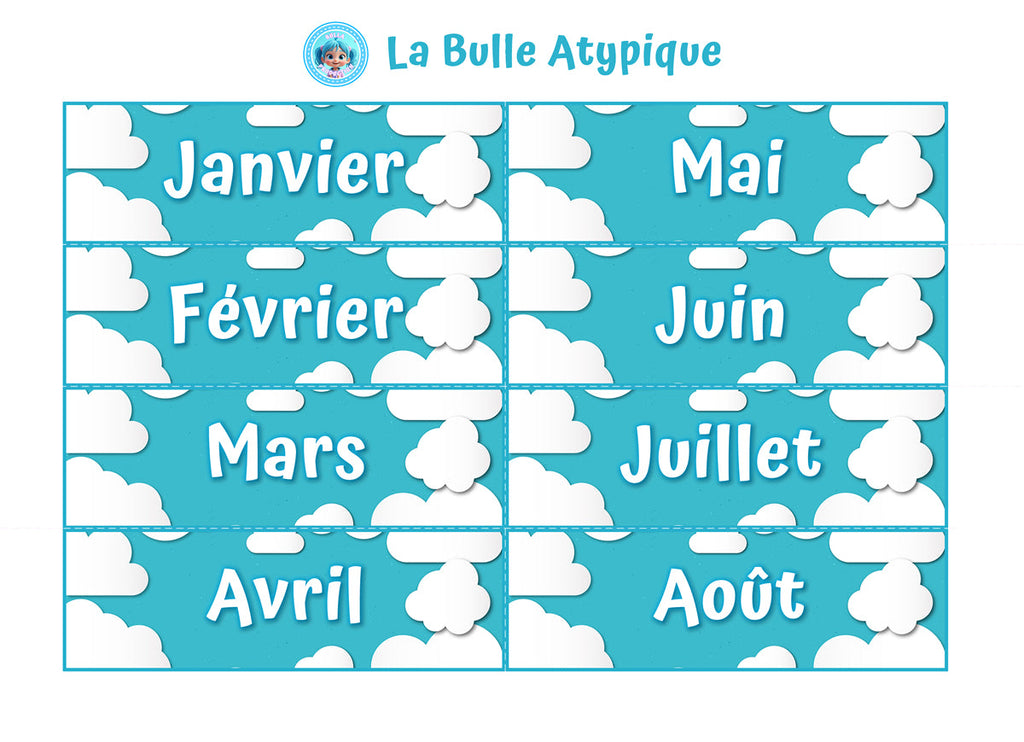 Kit visuel Le jour de la semaine - 28 pictogrammes grand format La bulle atypique