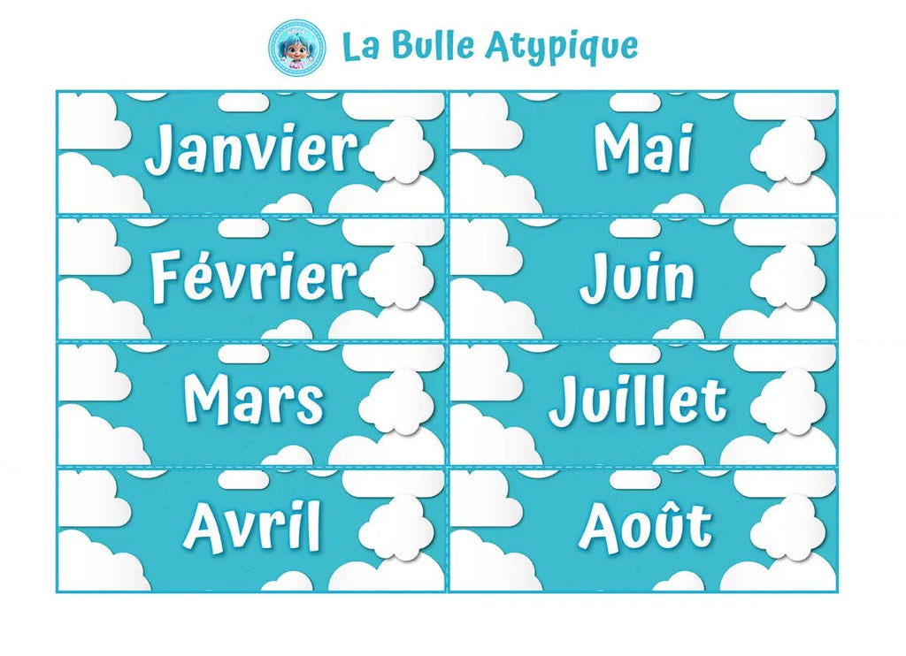 Kit visuel Le jour de la semaine - 28 pictogrammes grand format La bulle atypique