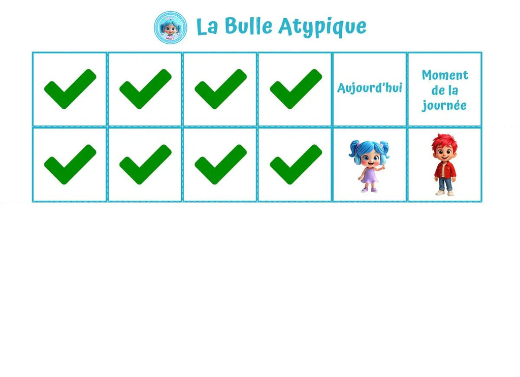 Kit visuel Le jour de la semaine - 28 pictogrammes grand format La bulle atypique