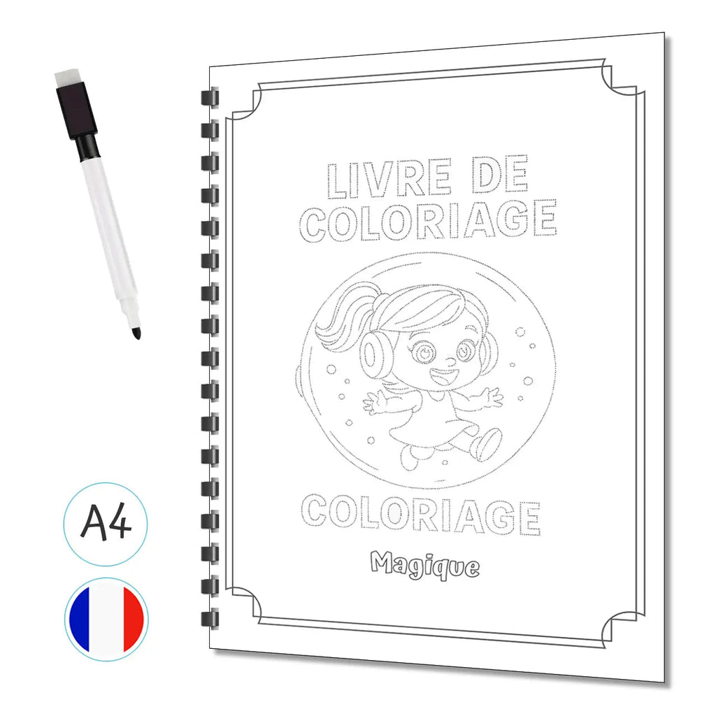 Livret de coloriage magique de Noël - Livret d'activités avec stylo effaçable - Format A4 Plastifié (Copie) La bulle atypique