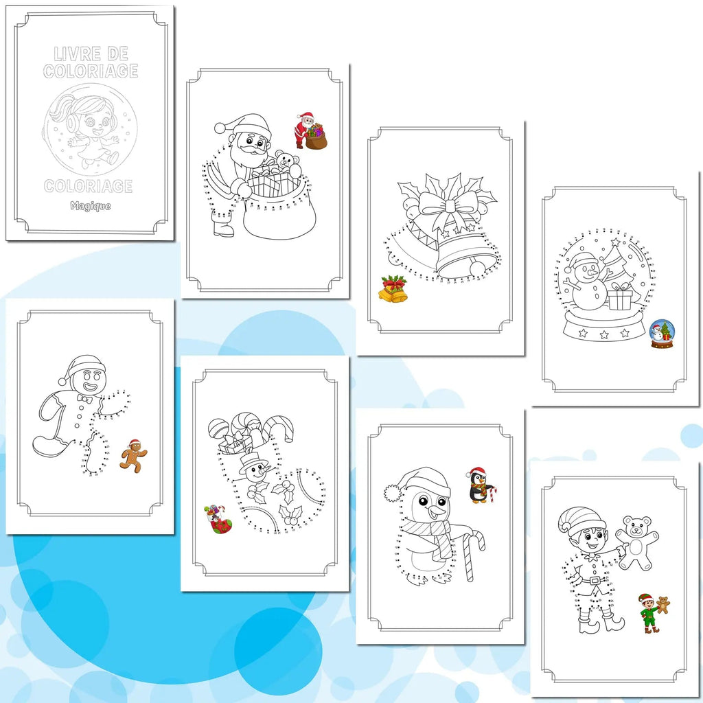 Livret de coloriage magique de Noël - Livret d'activités avec stylo effaçable - Format A4 Plastifié (Copie) La bulle atypique