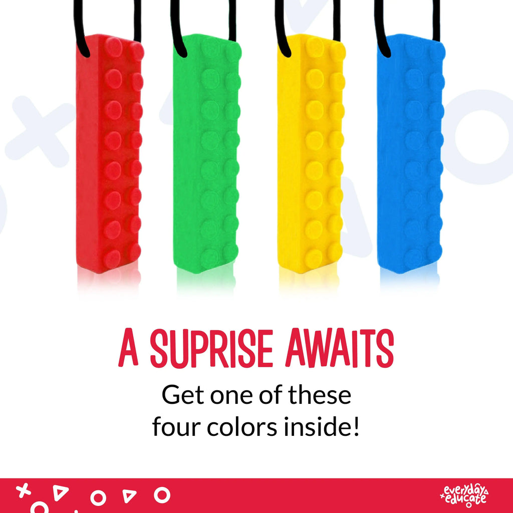 Pack Colliers Sensoriels - 4 quatre colliers et 1 Bloc à Mastication Everyday Educate