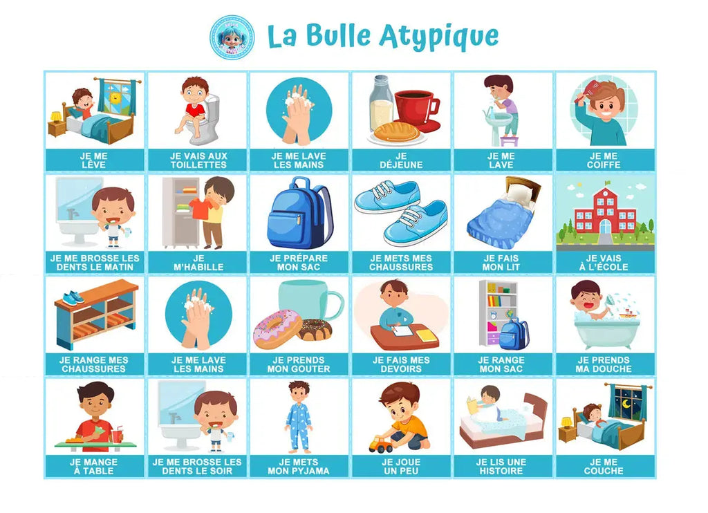 Pack Routines Autonomie Chambre Style Tiko - 72 Pictogrammes – La bulle ...