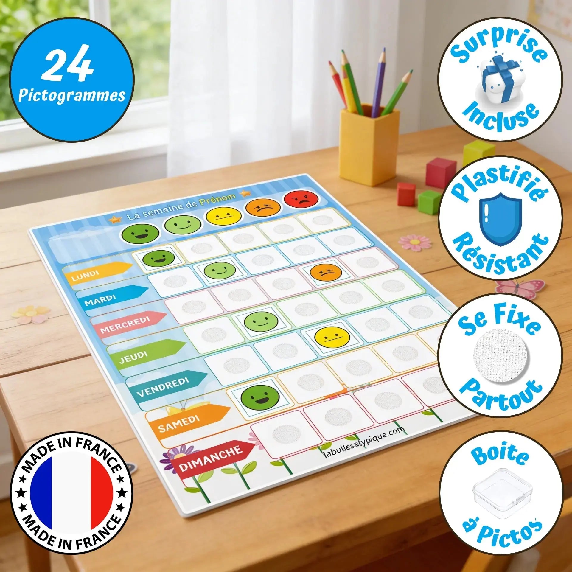 Pictogramme Routine Rangement Pack Routines Comportement et Récompenses Style Bleu - 70 Pictogrammes ...