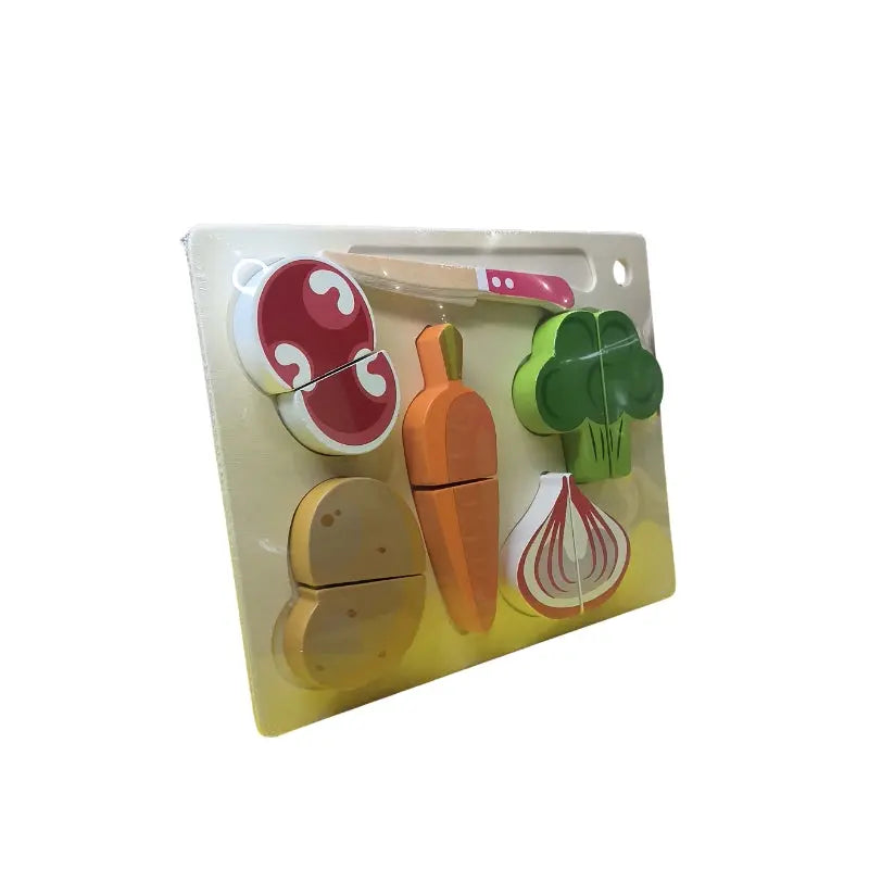 Puzzle Aliments À Découper - Steak Carotte Oignon TSJJ