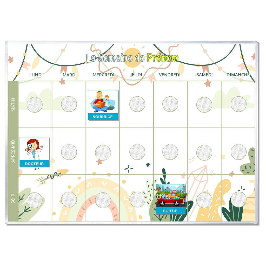 Tableau Routine Semainier Style Bleu - 36 Pictogrammes – La bulle atypique