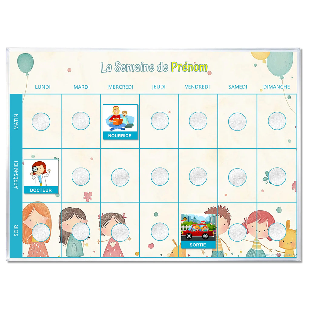 Pictogram Ochtend Routine Tableau Routine Semainier Style Bleu - 36 Pictogrammes – La bulle atypique