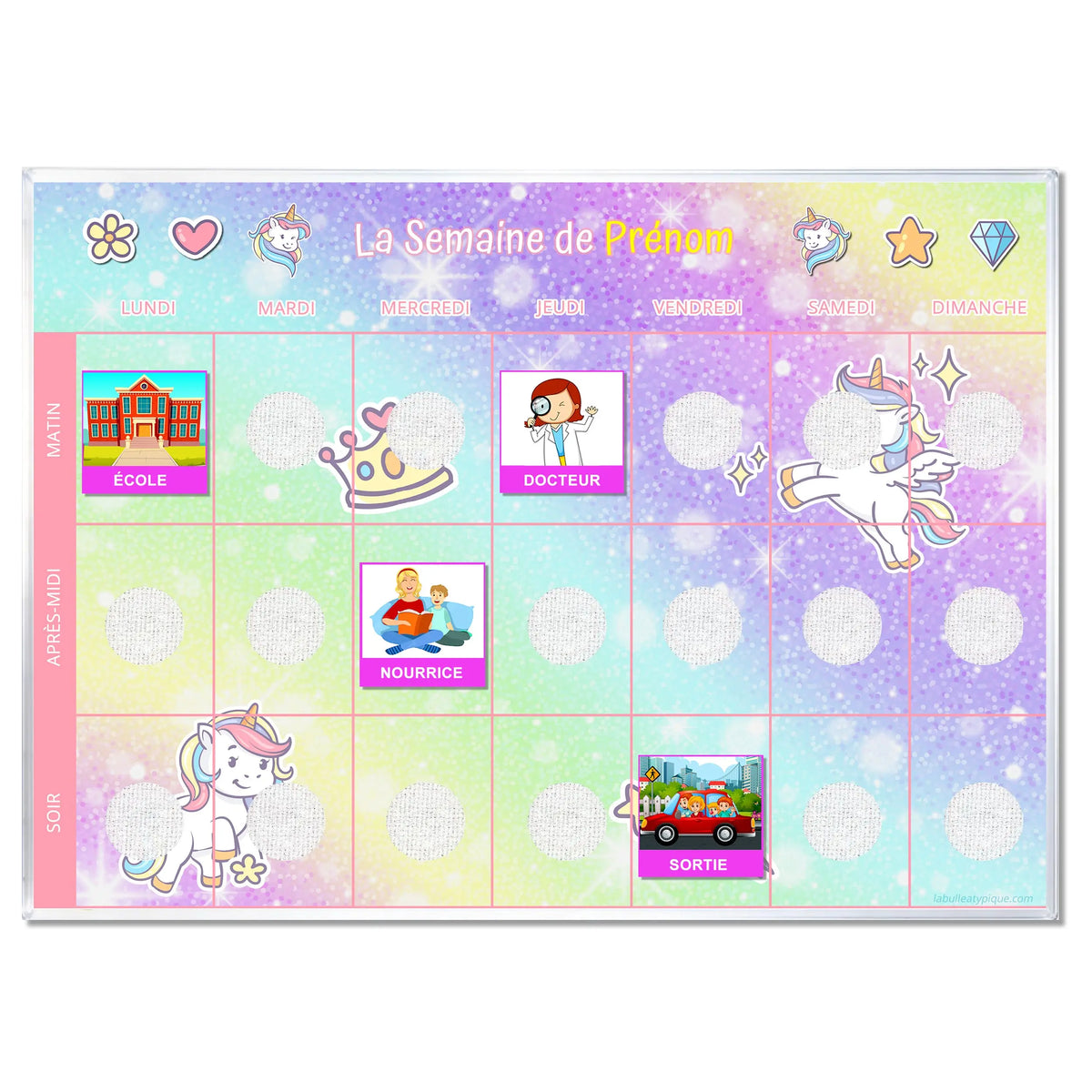 Visual Weekly Planner - 96 Pictograms - Complete Pink Kit – La bulle ...