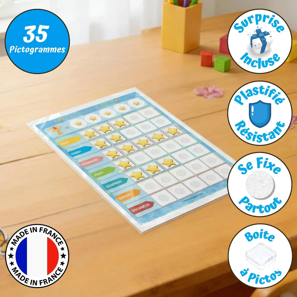 Routine Tableau des Récompenses Etoiles - 35 Pictogrammes – La bulle ...