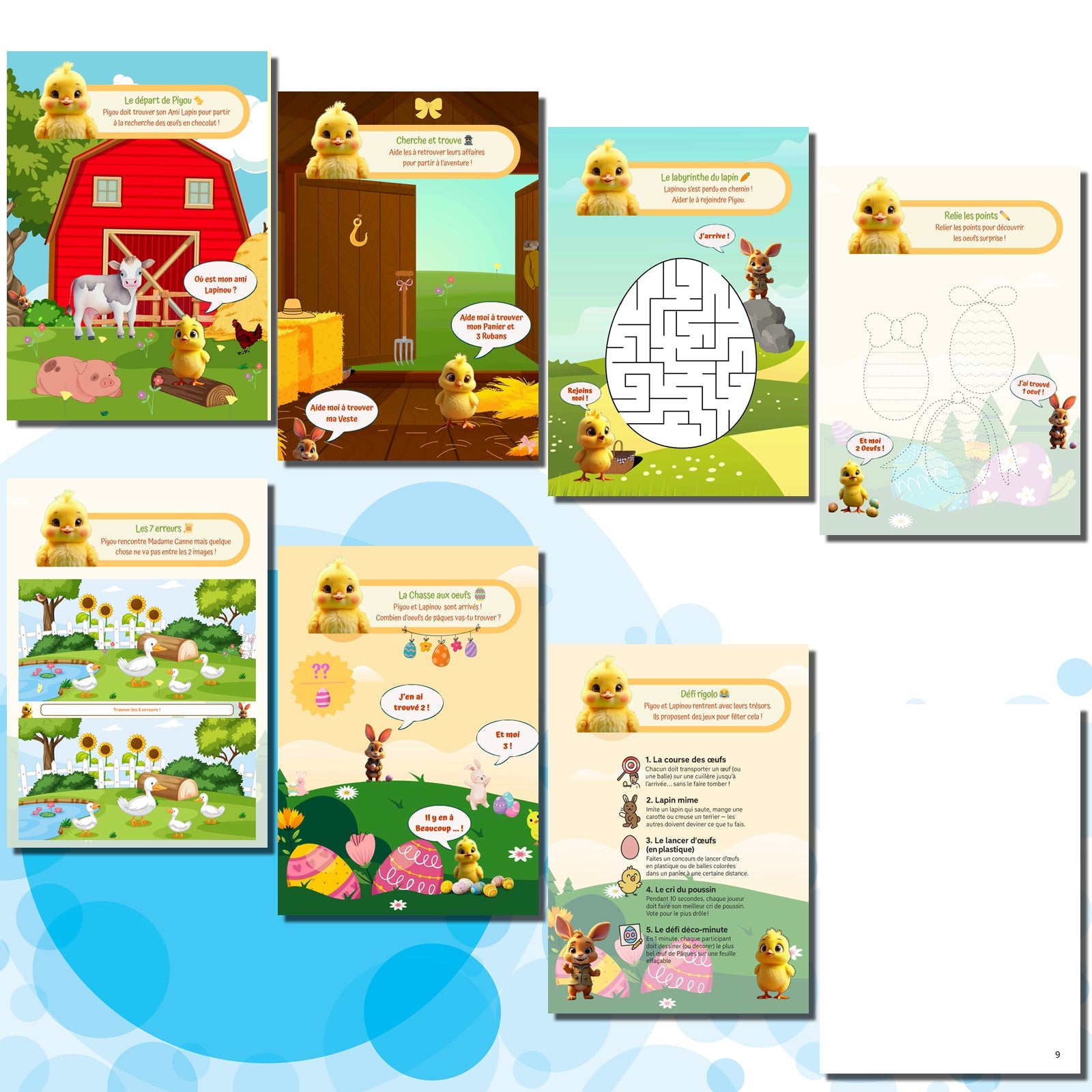 Piyou Les aventures de Piyou - Cahier d'Activités Effaçable A4 - Niveau Mate ...