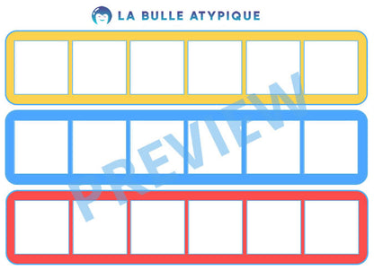 Support plastifié pour routine simple en réglette 3 couleurs